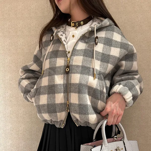 入手困難ルイヴィトン  フェイク チェック ジップ ジャケット 1AGPEN