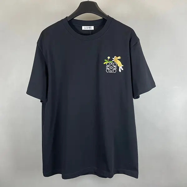 ロエベ リラックスTシャツ コピー コットン うさぎ ブラック lol20178