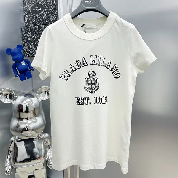 おすすめ プラダ プリント入り ジャージー Tシャツ コピー 半袖 pub16111