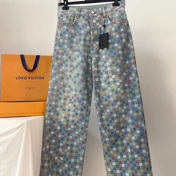 セレブ多数愛用 ルイヴィトン デニムパンツ ダミエ n級品 vuf67699