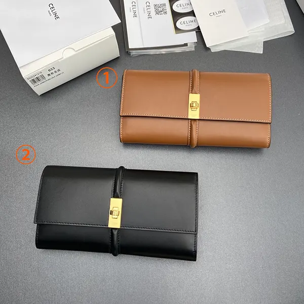 ☆超人気☆ セリーヌ シャイニーカーフ 16 セーズ ラージウォレット Cen65913