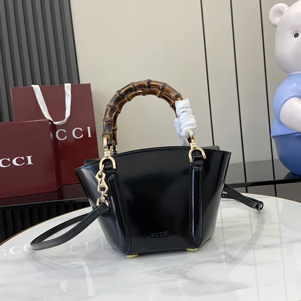 オシャレ★グッチ パロディ ミニ バンブー トップハンドル トートバッグ 805832