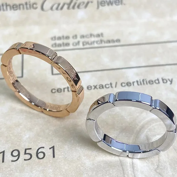 【人気】カルティエ☆結婚指輪 コピー ロゴ リンク ユニセックス B4083500