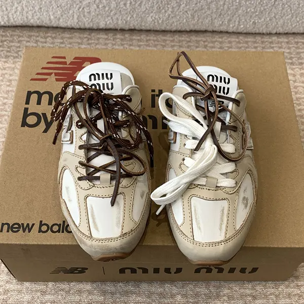 ミュウミュウ x ニューバランス n級品 530 SL レザー スニーカー myt39186