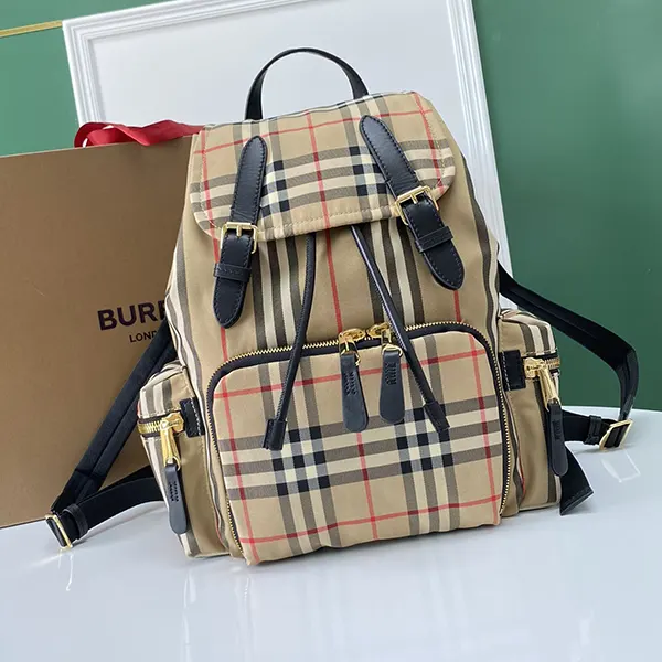 激安価格！バーバリー ノバチェック n級品 ナイロン×レザーリュック Bad05966