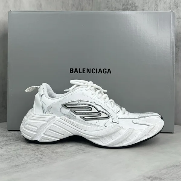 【バレンシアガ】Monday レザースニーカー コピー White bam48677