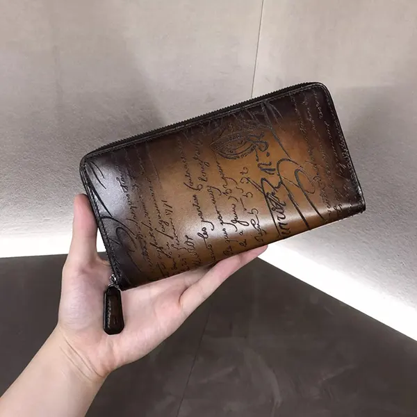 送料無料 ベルルッティ コピー スクリット ベネチア レザー ロングウォレット 長財布 bem35299