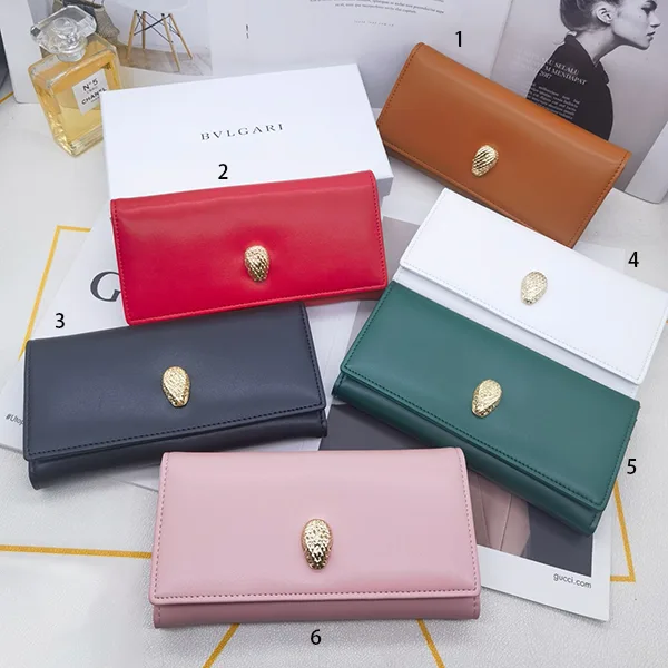 定番ブルガリ n級品 セルペンティ フォーエバー コンパクト 二つ折り財布 6色 Buy86983