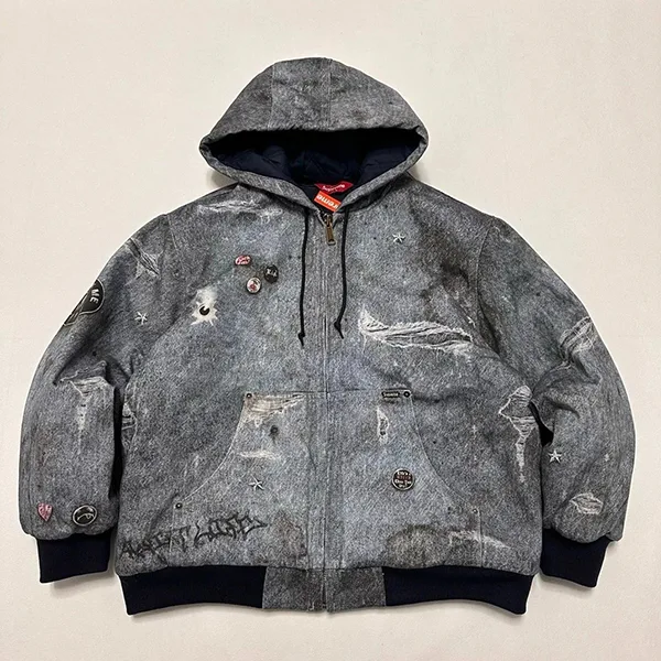 定番シュプリーム HJR トロンプ ルイユ デニム セットアップ パチモン Shy67195