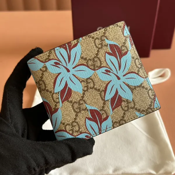 一目惚れ♪ グッチ フラワー 花柄 二つ折り ウォレット 財布 フェイク gue14013