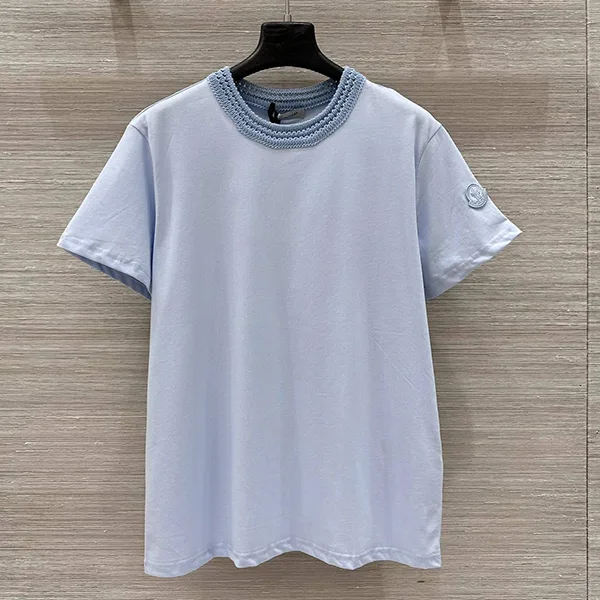 数量限定！モンクレール クルーネックTシャツ 激安 ブルー mob64824