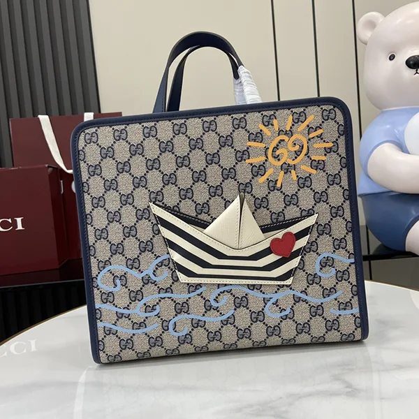 【新作 シンプル♪】グッチ チルドレンズ GG プリント トートバッグ 偽物 gur57989