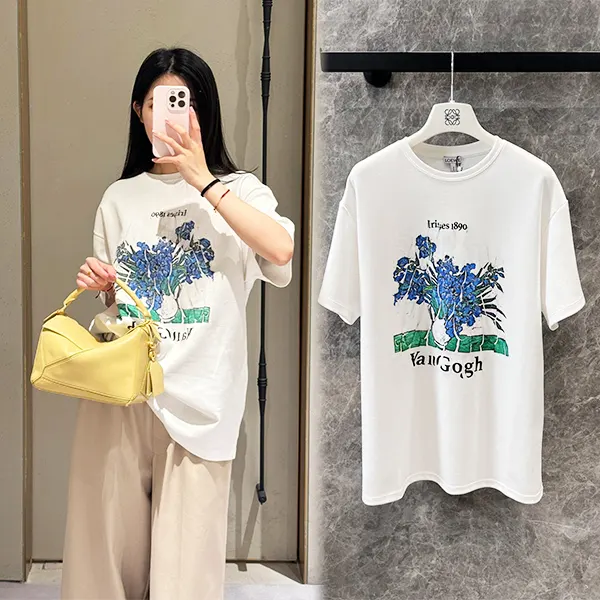 人気急上昇 ロエベ リラックスフィットTシャツ 偽物 プリントTシャツ 滝沢眞規子 s540y2