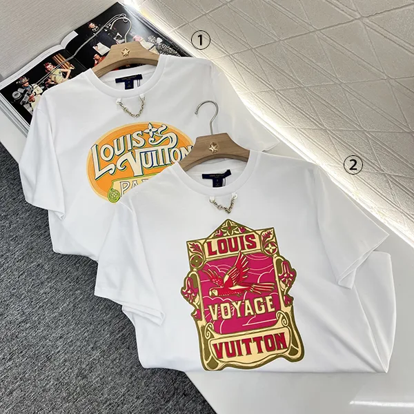 ☆超人気☆ルイヴィトン パリ トラベルスタンプ Tシャツ 偽物 2色 1AHIT3