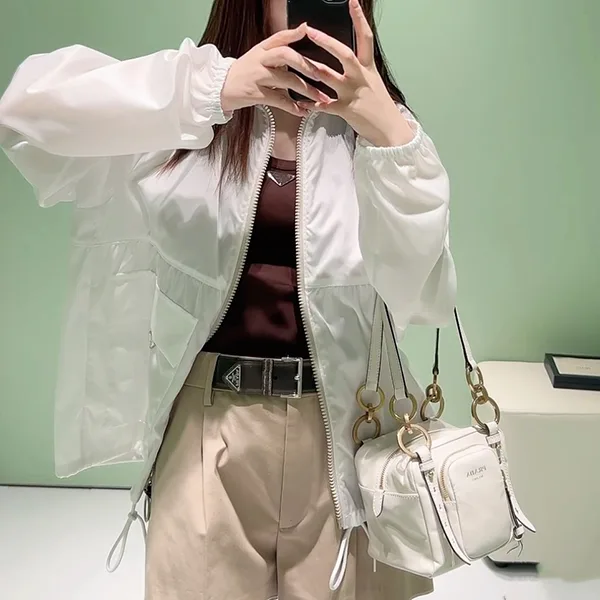 新デザインプラダ 偽物 Re-Nylon スタンドカラー ブルゾン ジャケット puh15343