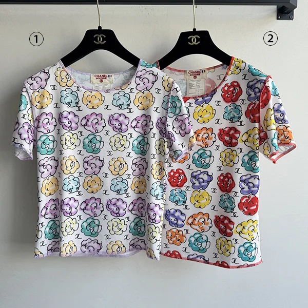 ★日本!!人気！シャネル 半袖Ｔシャツ 並行輸入品 花柄 ココマーク 2色 shg34484