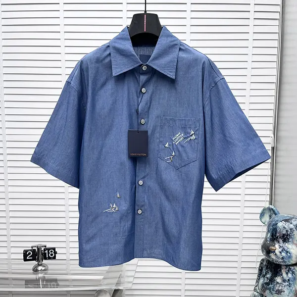 最安値挑戦 ルイヴィトン シャンブレー半袖シャツ n級品 vuf80011