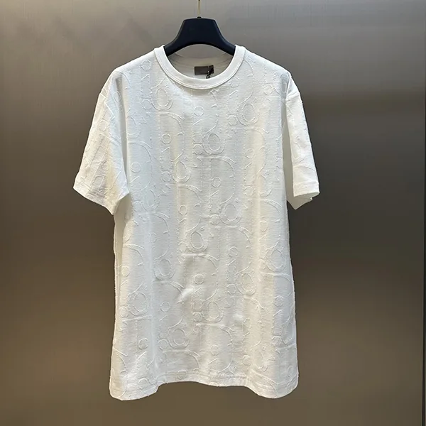 ディオール 25FALL Tシャツ 激安 ホワイト オブリーク コットン 593J696U3012