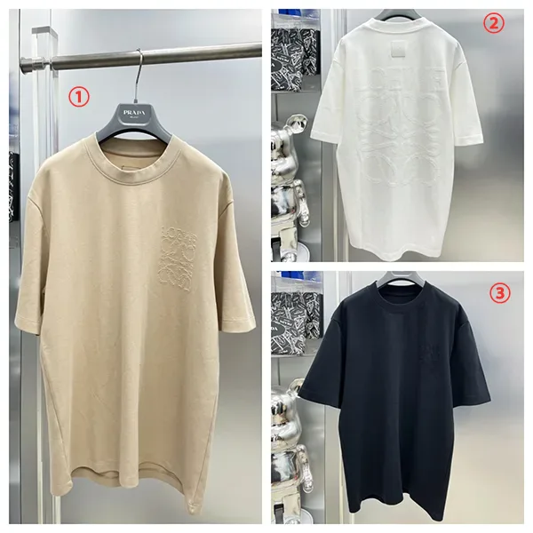 【かわいい♡新作】ロエベ  アナグラム コットンTシャツ パチモン 3色 lot95419