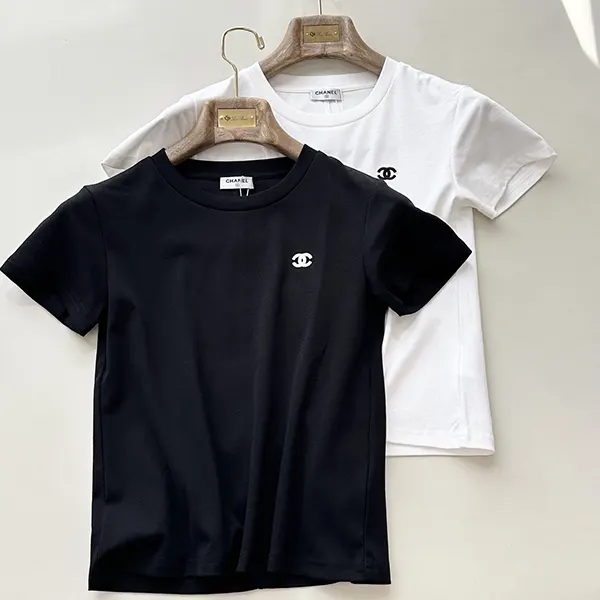 すぐ届 シャネル ccロゴ コットン Tシャツ 偽物 sho09708