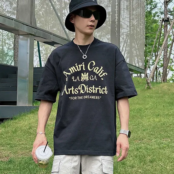 アミリ アーツ ディストリクト ショート Tシャツ クルー "ブラック" amr68937