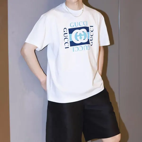 超話題! グッチ プリント コットンジャージー Tシャツ コピー gui56559