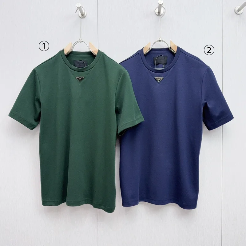 争奪戦プラダ オーバーサイズフィット◆ クルーネック コットン Tシャツ 贋物 2色 puw52679