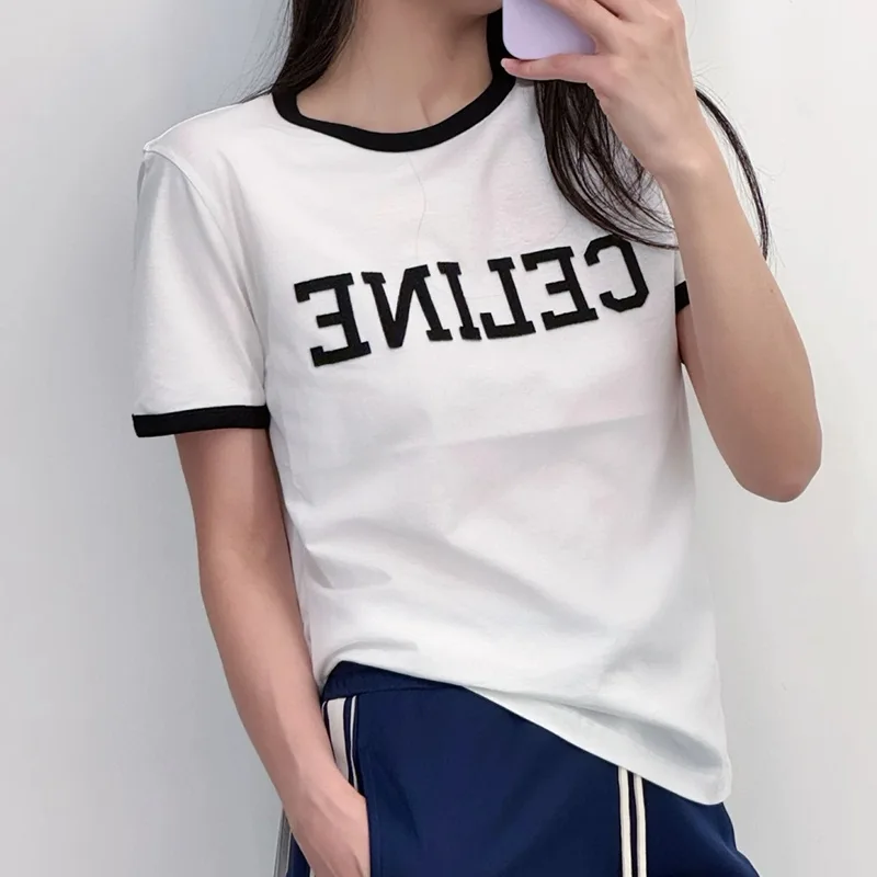 送料無料セリーヌ コピー BLASON レギュラーTシャツ コットン Cez15995