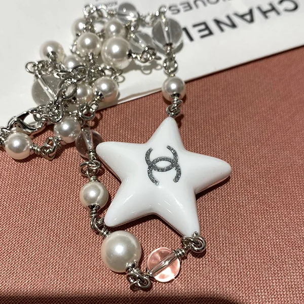 キラキラスター☆【シャネル】星 ロング ペンダント ネックレス sha06572