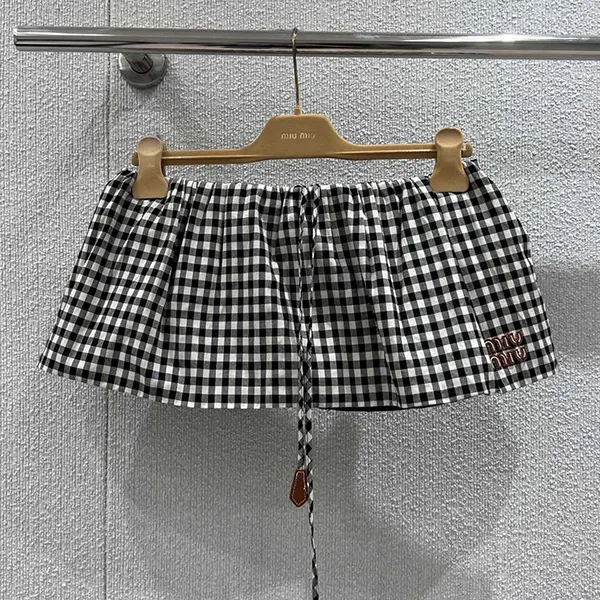 ミュウミュウ コピー チェックミニスカート myg23521