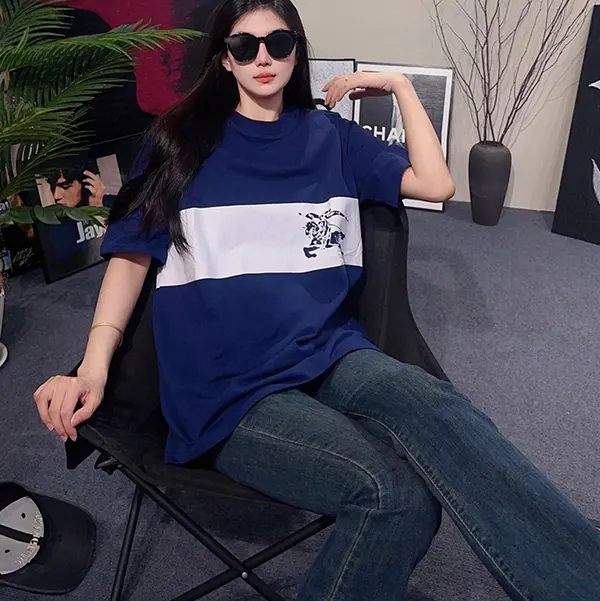 絶対欲しい！バーバリー オーバーサイズ 半袖 偽物 ロゴ Tシャツ Baj16101