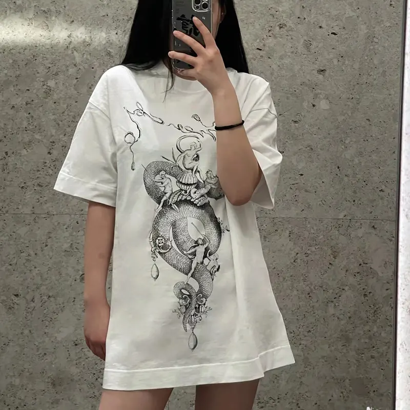 大人気！ジバンシィ n級品 ロゴホワイトコットンクルーネック半袖 Tシャツ jid37247
