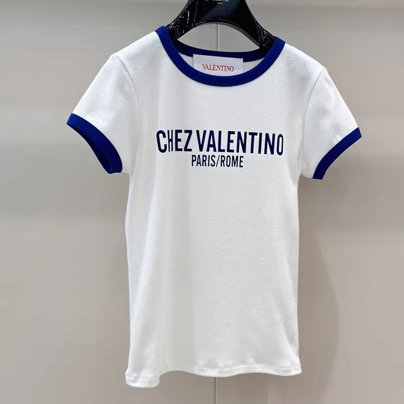 素敵なヴァレンティノ プリントクルーネックTシャツ コピー商品 Vuw89627