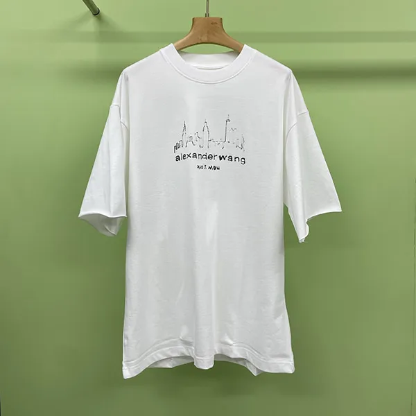 すぐ届く アレキサンダーワン 偽物 ロゴ コットン Tシャツ arj28278