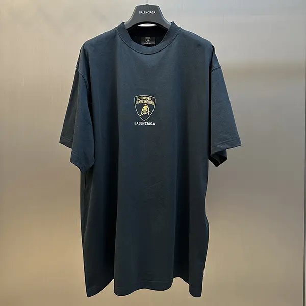 バレンシアガ × Lamborghini オーバーサイズ コピー プリント Tシャツ bao10397