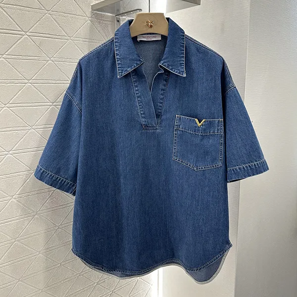 超人気☆ヴァレンティノ デニム 半袖 シャツ セットアップ コピー Vuz55563