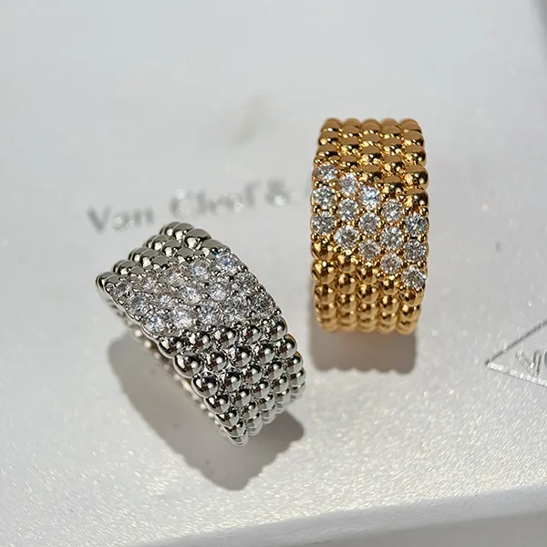ヴァンクリーフ ペルレ N級品 ダイヤ リング 指輪 ダイヤ 18K YG VCARP7UT00