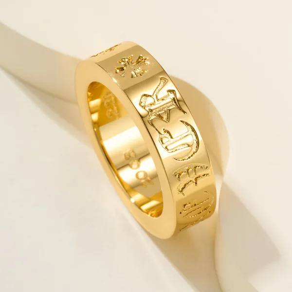 超人気☆クロムハーツ 22K コピー ゴールド スペンサー リング 指輪 GOLD RING Kuu23093