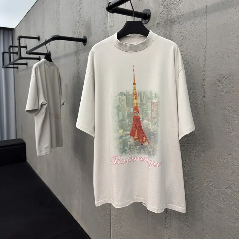 定番バレンシアガ GINZA 銀座 半袖 Tシャツ パチモン ロゴ baz06110