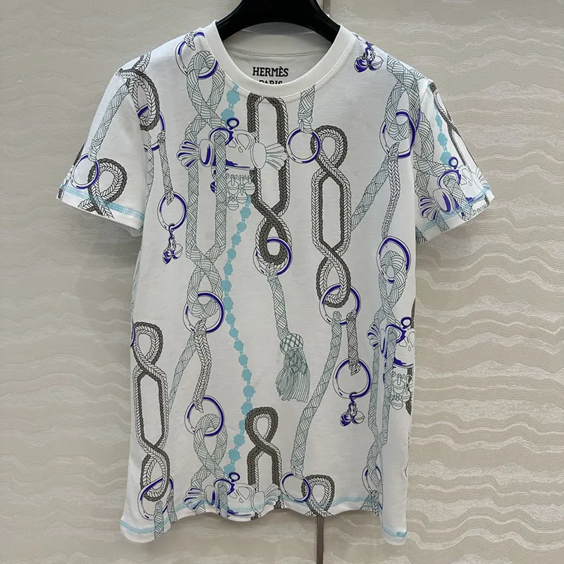【使い勝手抜群】エルメス プリントストレート Tシャツ コピー商品 erh60841