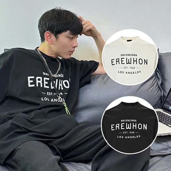 バレンシアガ コピー EREHON ロサンゼルス オーバーサイズ Tシャツ 2色 baq23473